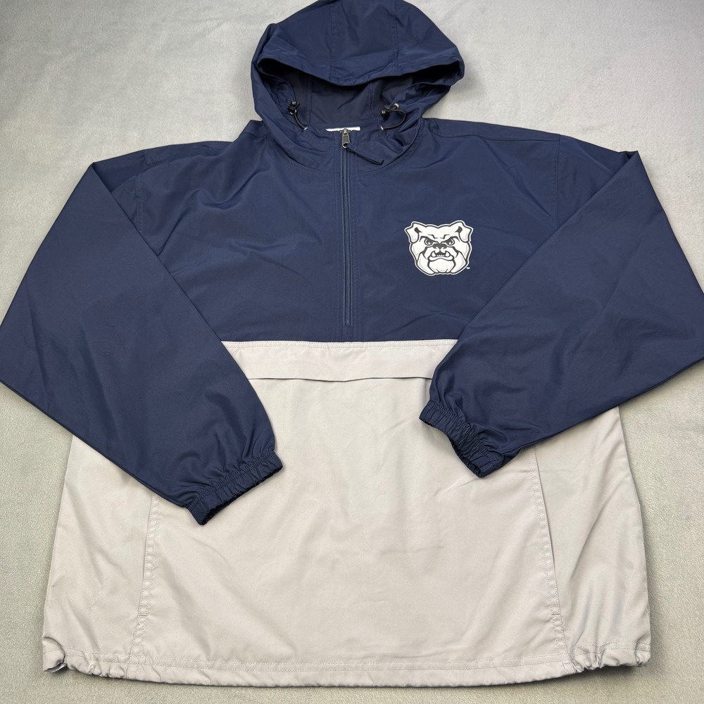 Butler Bulldogs Jacket Mens Large Blue NCAA Basketball Champion Hooded Pullover